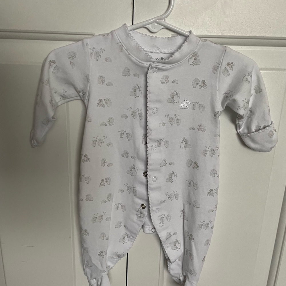 babycottons White Patterned Footie